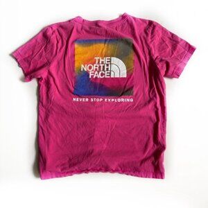 The North Face Pink Graphic Print Short Sleeve Tee Shirt - XS